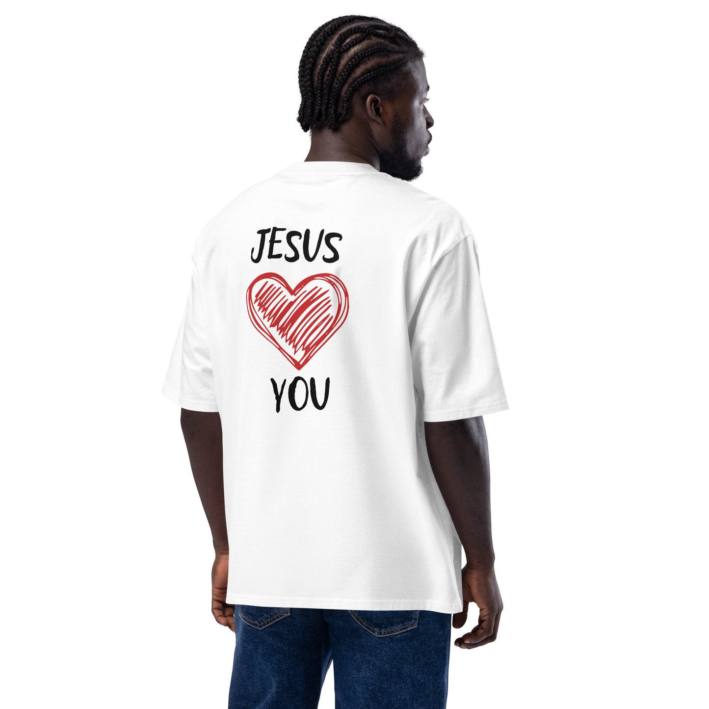 Jesus Loves You Tee Oversized White